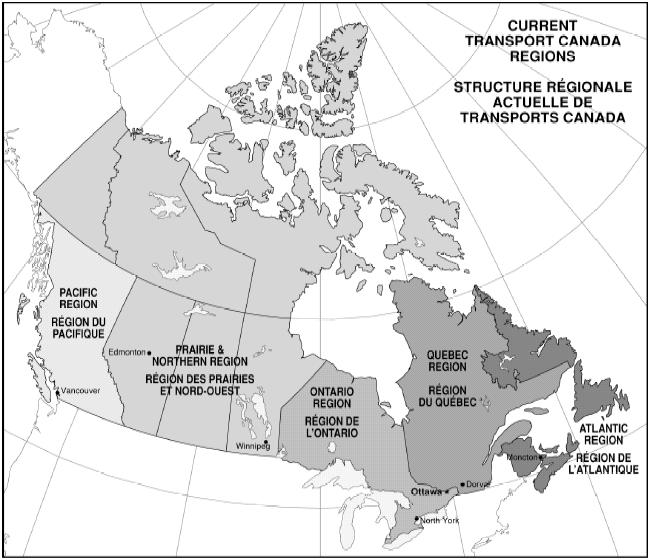 Figure 1 - Transport Canada Regions